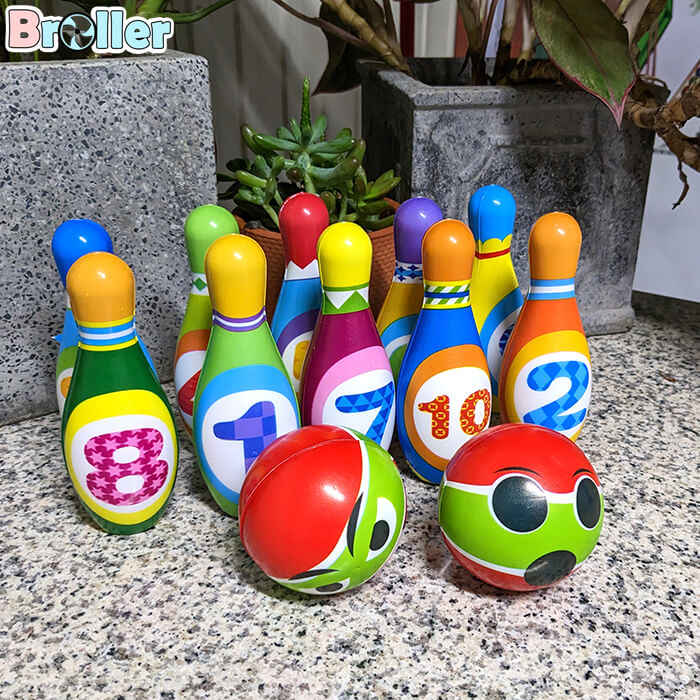 Set đồ chơi bowling trẻ em cỡ lớn UL502 10 chai 5